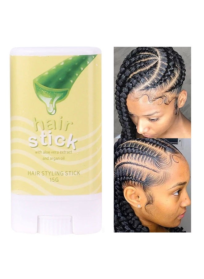 IKZEE Hair Styling Stick-Hair Wax Stick, Hair Mascara for Flyaway Tamer, Fly Away Hair Tamer Stick for Enhance Gloss of Hair, Anti Frizz Broken Hair Baby Hair Flash Moment Flyaway Stick, Non-Greasy #Aloe - Image 2